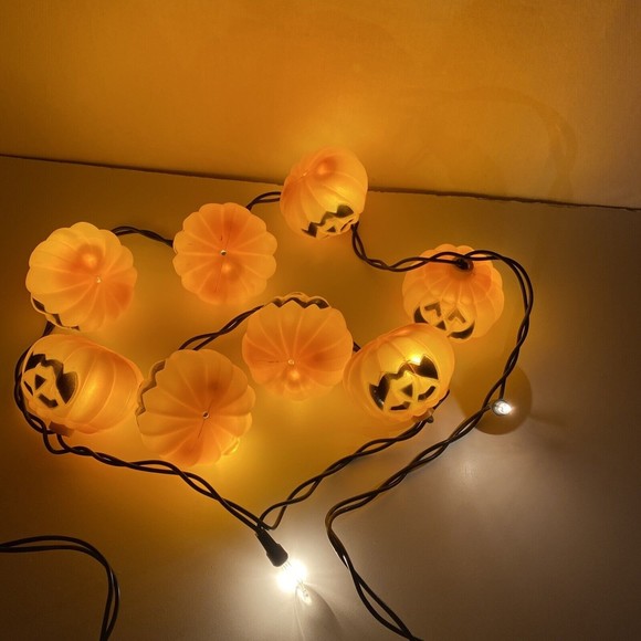 Halloween Lights Mini Pumpkin Blow Molds Jack O Lantern Lights. READ DES - Picture 6 of 9